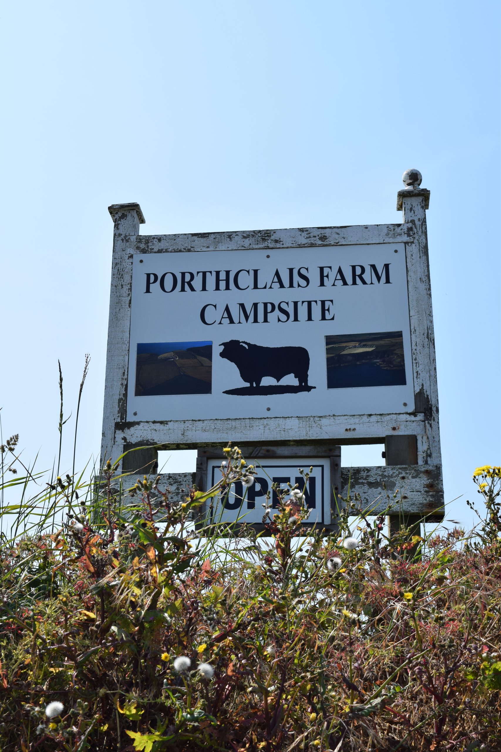 Porthclais Campsite Drive Sign